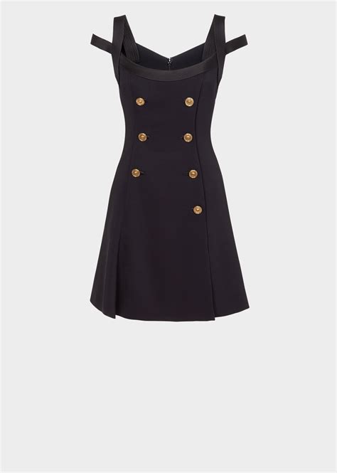 versace medusa button top stitch dress|Women's Luxury & Designer Dresses .